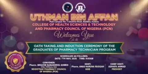 Uthman Bin Affan College of Health Sci. & Tech. Induction Ceremony for Pharmacy Technician Graduands