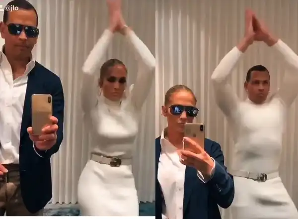 Alex Rodriguez and Jennifer Lopez do the 