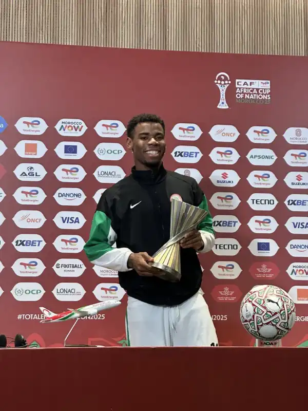 AFCON 2025: Onyedika celebrates Super Eagles’ brace, MOTM
