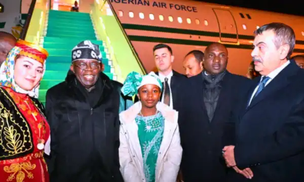 Tinubu arrives Türkiye for state visit