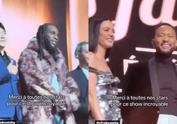 Burna Boy, John Legend, And Other Artists Stands Proudly At The Paris La Défense Arena