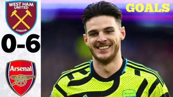 West Ham vs Arsenal 0 - 6 (Premier League 2024 Goals & Highlights)