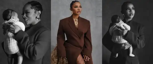 Toke Makinwa Celebrates First Birthday as a Mother, Shares Emotional Message to God