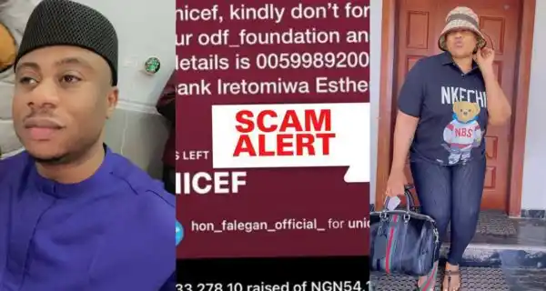 “Is this playing?” – Reactions as UNICEF tags Opeyemi’s donation to organization as scam, he turns off comment section
