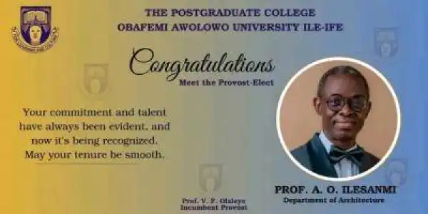 OAU Postgraduate College gets new Provost