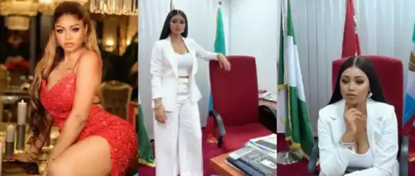 Regina Daniels Flaunts Her New Office Inside National Assembly, Abuja
