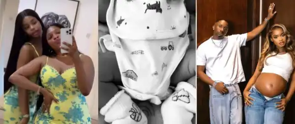 Juma Jux’s Sister Fatima Celebrates Birth of His Son With Priscilla Ojo