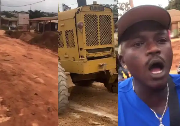 Portable receives accolades as he repairs the road in Sango