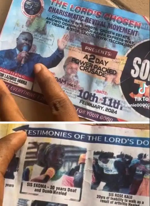 Lady Discredits Popular Nigerian Church’s Claim Of Healing Her Deaf And Dumb Sister (Video)