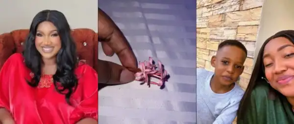 “This Made My Day”- Judy Austin Emotional First Son With Yul Edochie Gifts Her Flowers