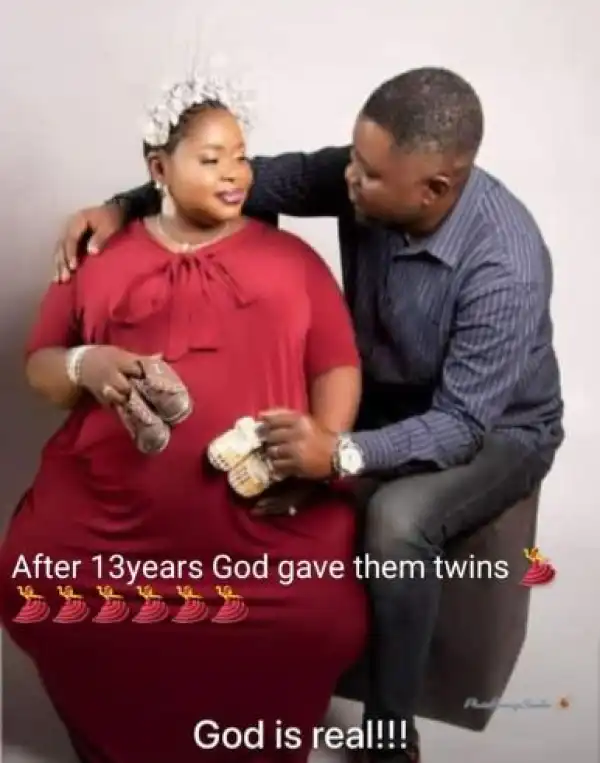Nigerian Couple Jubilate After Welcoming Twins Over 12 years Of Waiting