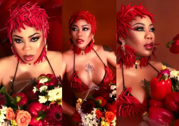 Toyin Lawani Dazzles In Pepper-Inspired Outfit For Valentine’s Day