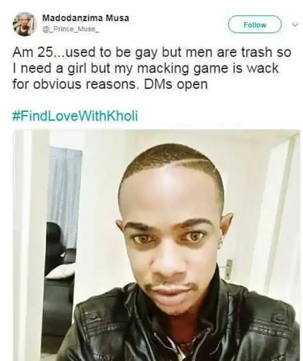 Former Gay Man Goes On Twitter To Search For Girlfriend (Photo)