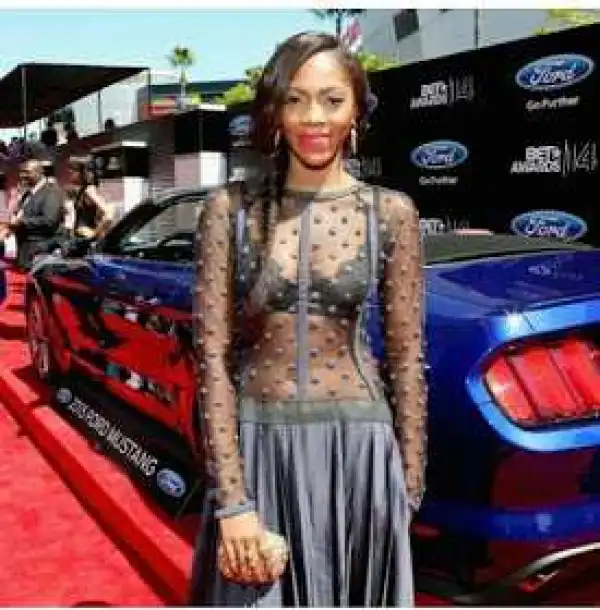 Throwback photo of Tiwa Savage Showing Off Undies in Sheer Outfit