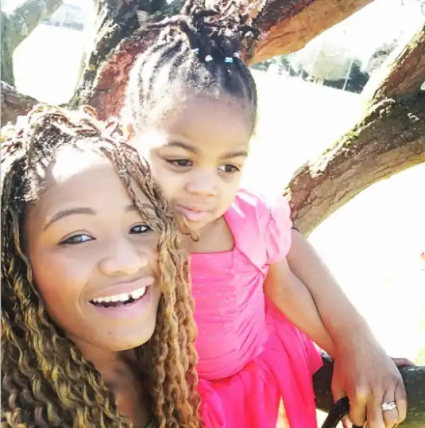 Adorable photo of Amara Kanu and her daughter