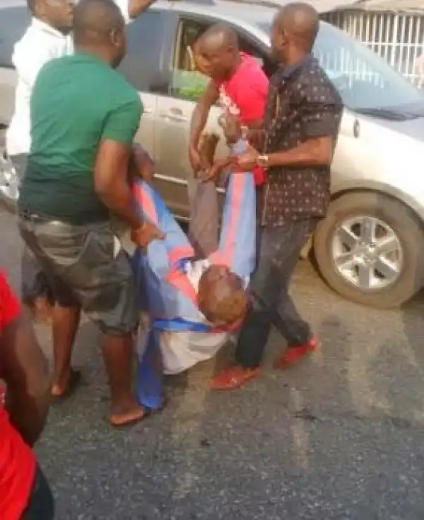 An accident along Maze road in Owerri