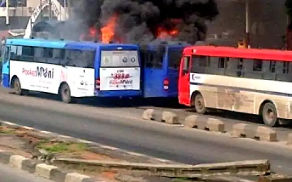 BRT Female Police Officer Poured Petrol On Bus, Witness Says