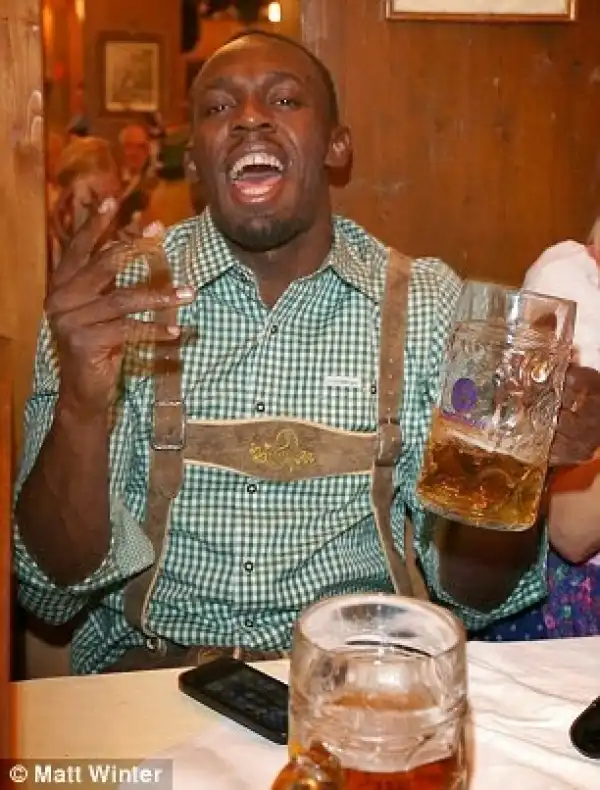 Baller Of Life! Usain Bolt Parties Up at the Annual Oktoberfest Beer Festival | Photos