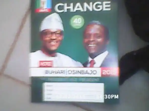 Buhari/osinbajo Campaigns With Exercise Books (pics)