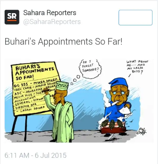 Buhari’s Appointments So Far!! Hilarious Cartoon By Sahara Reporters