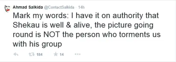 Journalist Ahmad Salkida Says Abubakar Shekau is Alive and Well