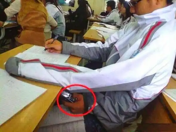 Lol. Indian boy photographed cheating in exam