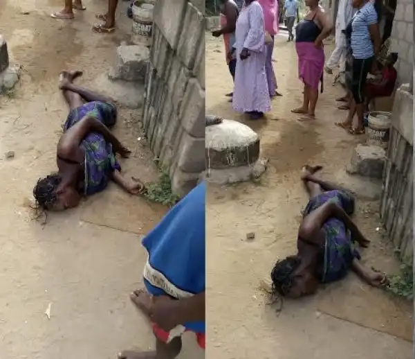 Neighbours Ignore Lady Who Fainted Because Of Her Alleged Wicked Ways (Photo)