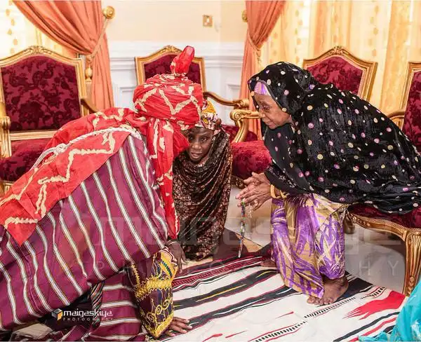 Photo: Emir Of Kano, Sanusi Lamido, On His Knees, Greeting His Mother