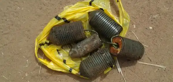 Photo: Police Recovers 5 Undetonated Explosive Devices From Yobe Scene Bomb Attack
