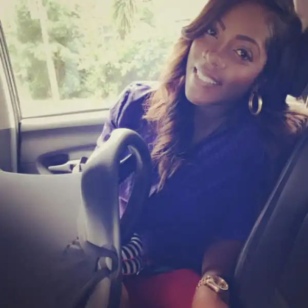 Photo: Tiwa Savage & Son Hit The Streets Of London