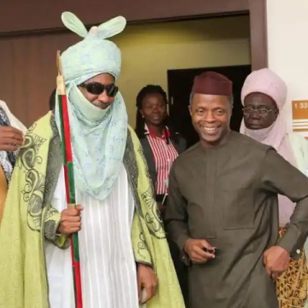 Photos: Emir Of Kano, Sanusi, Pays Vice Pres. Osinbajo A Visit