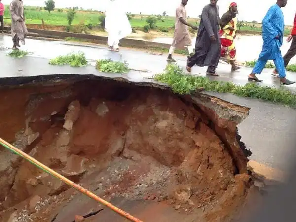 Photos: Heavy Rainfall Destroys Bridge In Sokoto
