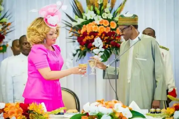 Photos: President Biya And Wife, Host Buhari To A Presidential Dinner