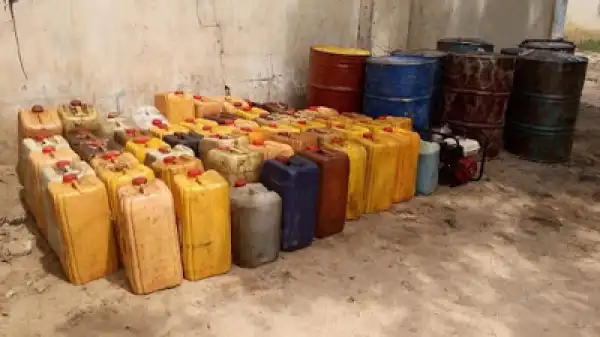 Photos: Troops Dismantle Boko Haram Fuel Depot 