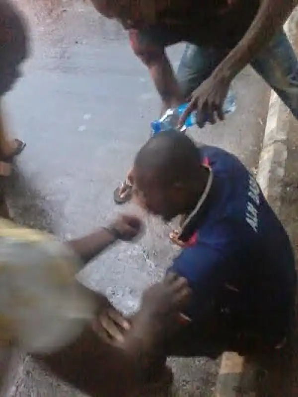 Photos From The Fight At Conoil Filling Station In Ketu, Lagos This Morning