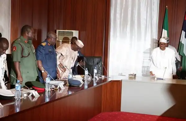 President Buhari Sacks All Military Service Chiefs Appointed By Jonathan