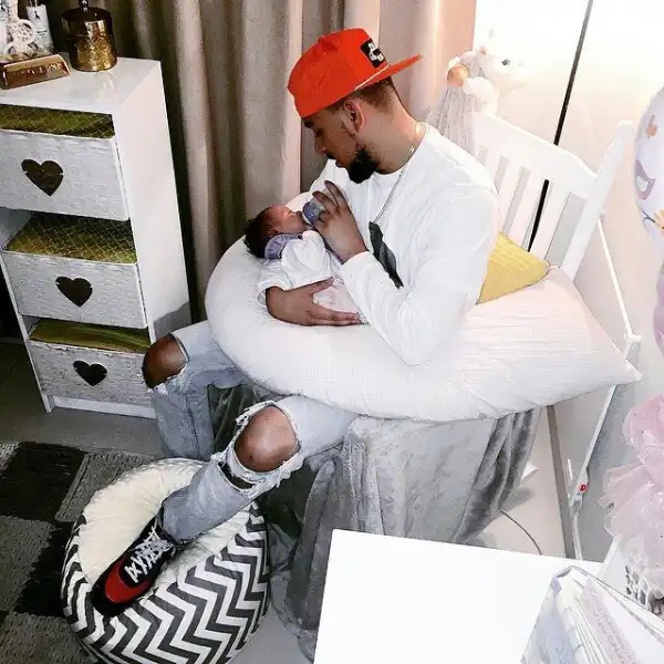 Proudly Dad!! See Adorable Photo Of Singer AKA Nursing His Daughter
