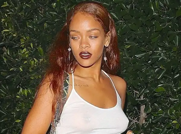 Rihanna Steps Out In See-Through Top