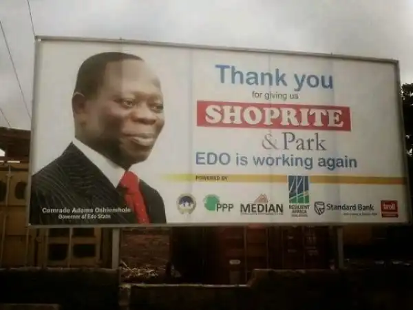 See the signboard Edo people put up for their Governor