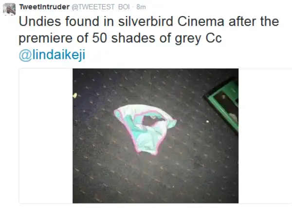 See what was found in Lagos cinema after 50 Shades of Grey movie. Lol