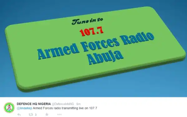 The Nigerian Armed Forces Radio Begins Live Transmission