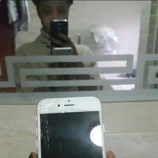 Tonto Dike Gets Her iPhone 6 Broken