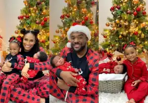 Williams Uchemba Finally Unveils His Newborn Son Face in Family Christmas Themed Photos