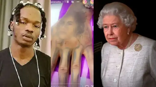 Naira Marley Mourns Queen Elizabeth With Tattoo Of Her Face