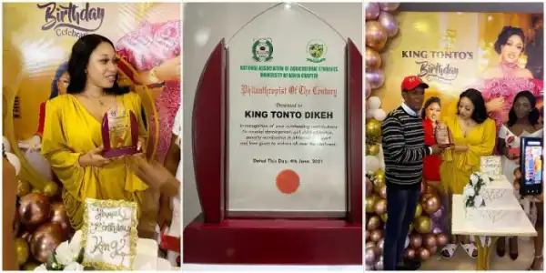Tonto Dikeh Awarded Philanthropist Of The Century (Photos)