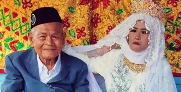 23-year-old lady marries 103-year-old man (Video)