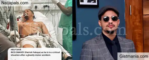 Rico Swavey On Life Support After Ghastly Accident