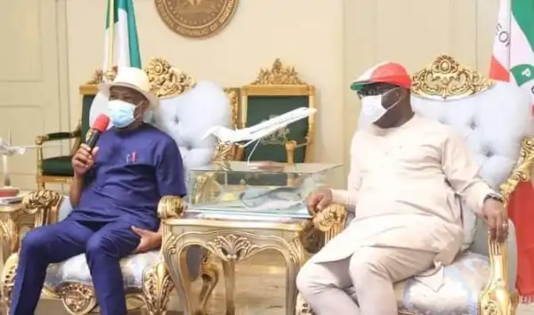 Edo Election: Obaseki Visits Governor Wike (Photos)