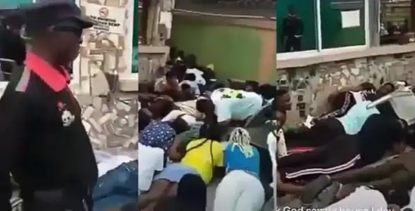 See How People Were Punished For Disobeying Social Distancing Order In Delta State (Video)
