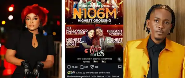 Bimbo Ademoye Celebrates As Timini’s Film Hits In ₦106M At Box Office